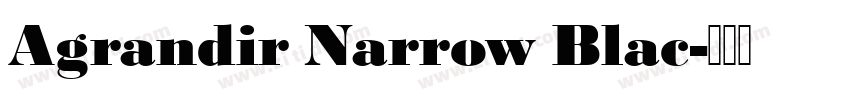 Agrandir Narrow Blac字体转换